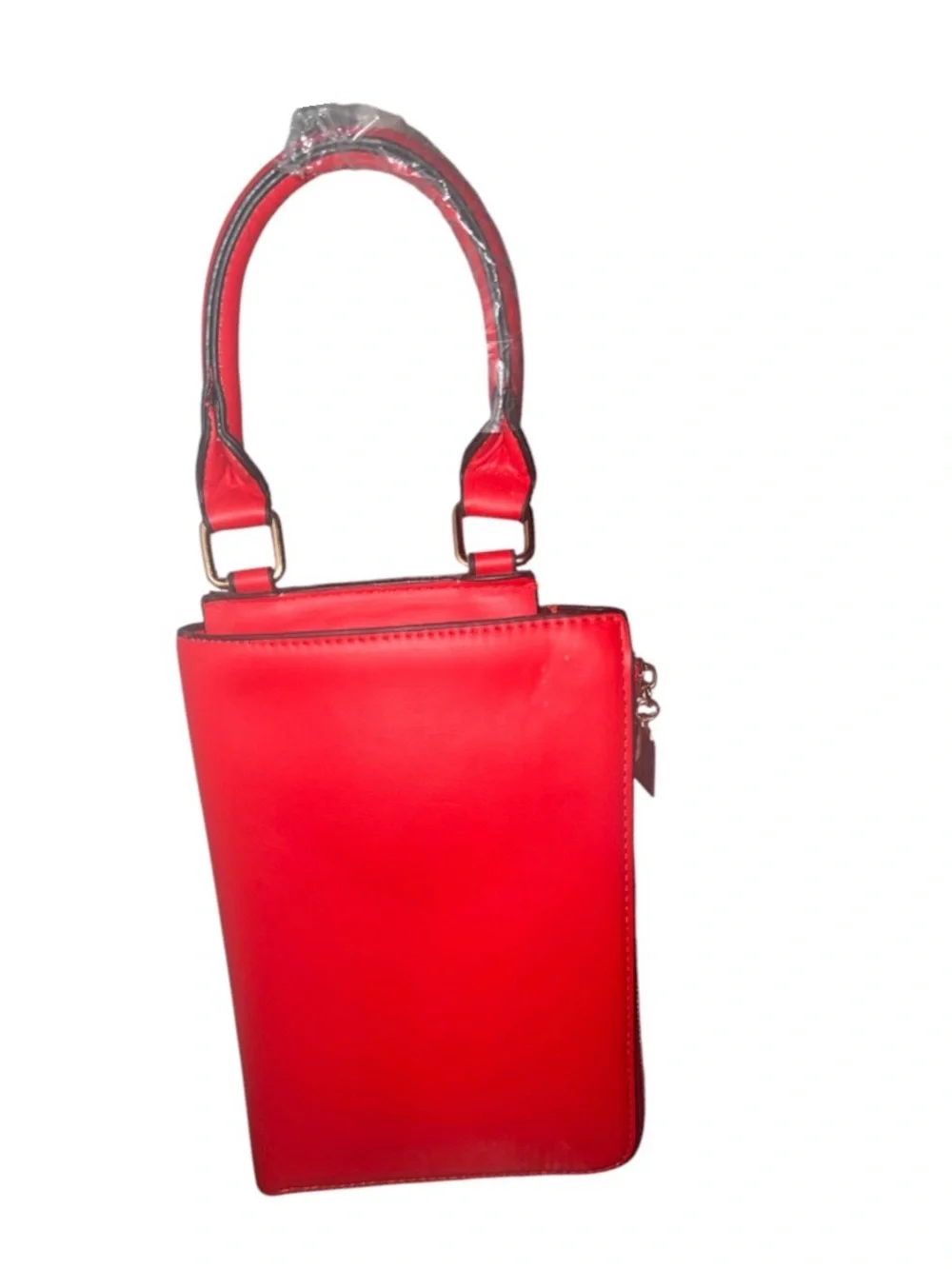 Novelty 3D Lady Face Graphic Top Handle Crossbody Bag Red Perfect Condition